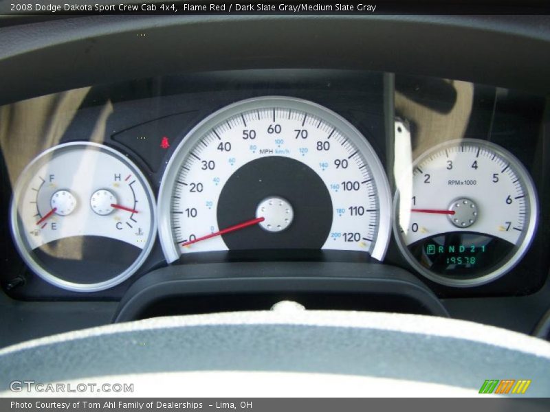 Flame Red / Dark Slate Gray/Medium Slate Gray 2008 Dodge Dakota Sport Crew Cab 4x4