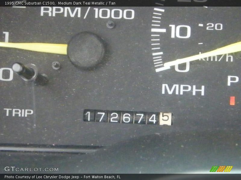 Medium Dark Teal Metallic / Tan 1995 GMC Suburban C1500