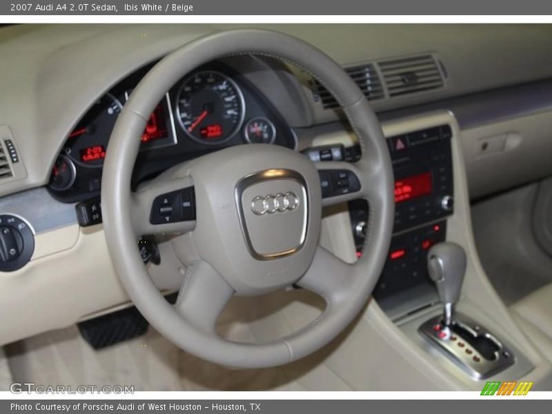 Ibis White / Beige 2007 Audi A4 2.0T Sedan