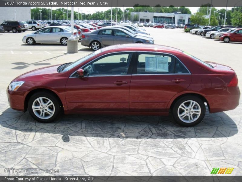 Moroccan Red Pearl / Gray 2007 Honda Accord SE Sedan