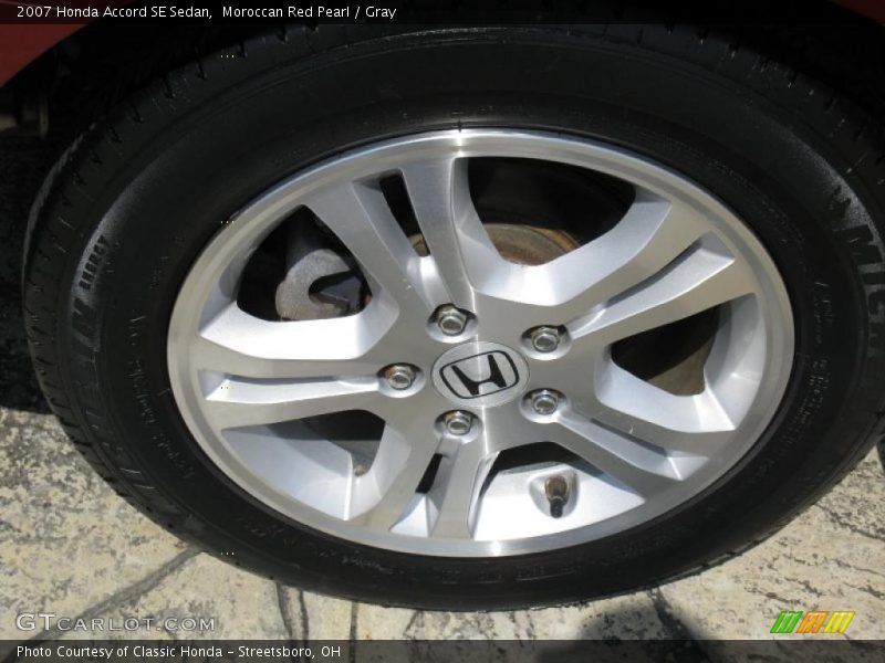 Moroccan Red Pearl / Gray 2007 Honda Accord SE Sedan