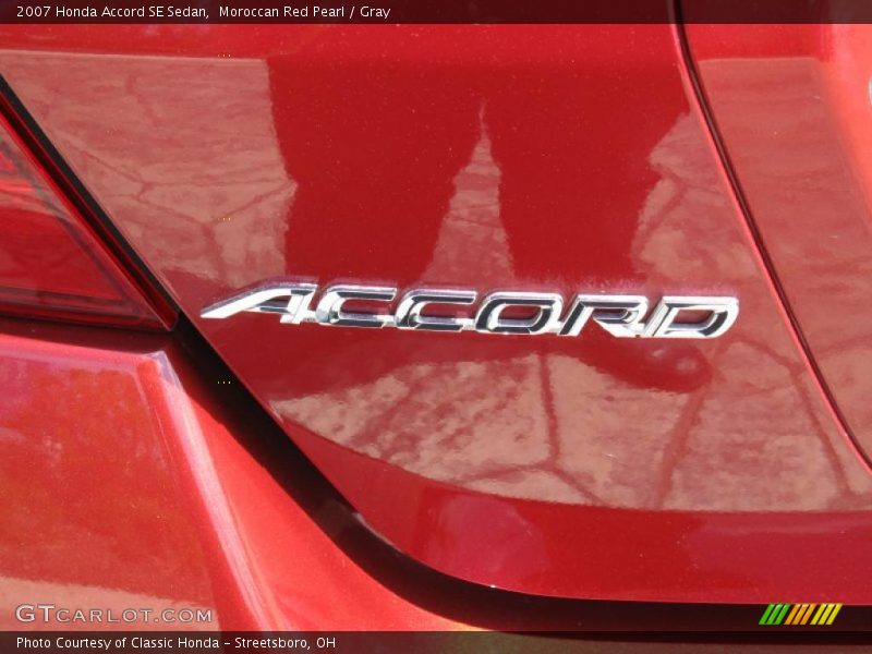 Moroccan Red Pearl / Gray 2007 Honda Accord SE Sedan