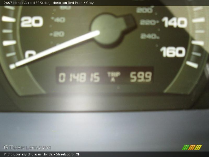 Moroccan Red Pearl / Gray 2007 Honda Accord SE Sedan