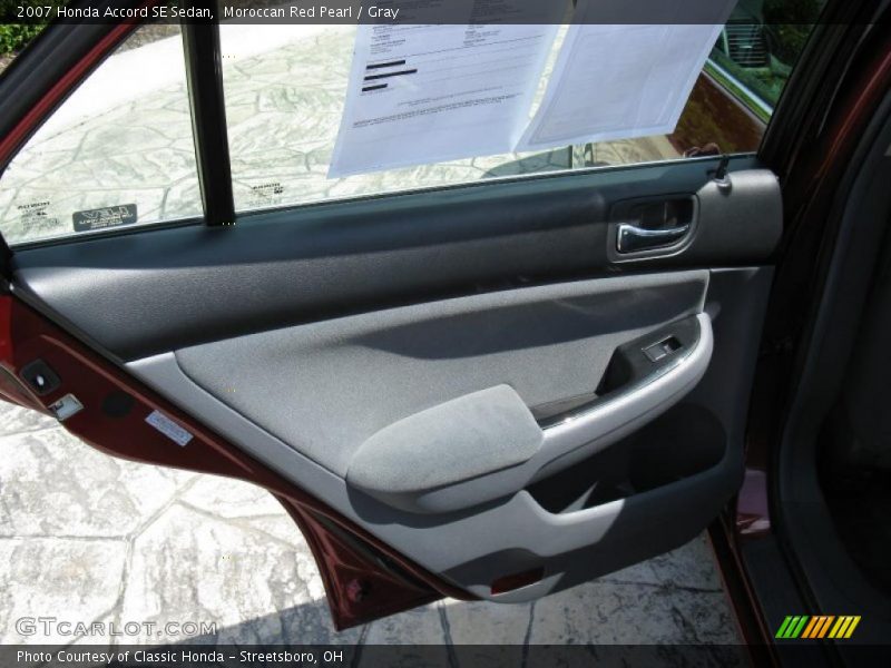 Moroccan Red Pearl / Gray 2007 Honda Accord SE Sedan