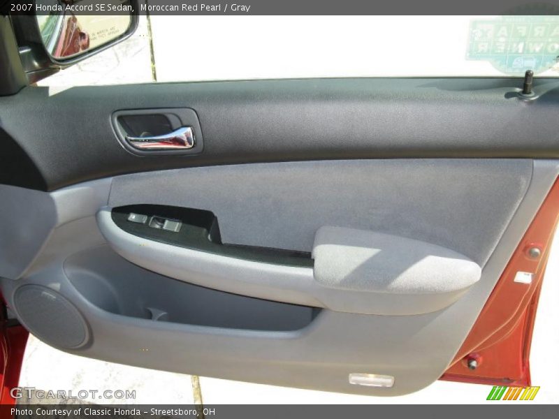 Moroccan Red Pearl / Gray 2007 Honda Accord SE Sedan