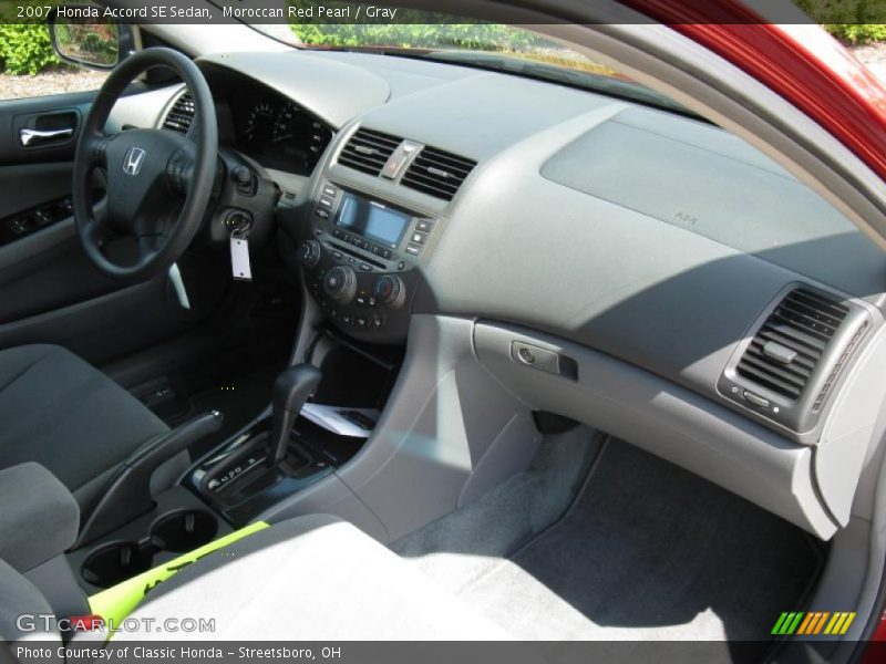 Moroccan Red Pearl / Gray 2007 Honda Accord SE Sedan
