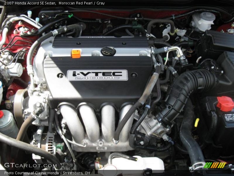 Moroccan Red Pearl / Gray 2007 Honda Accord SE Sedan