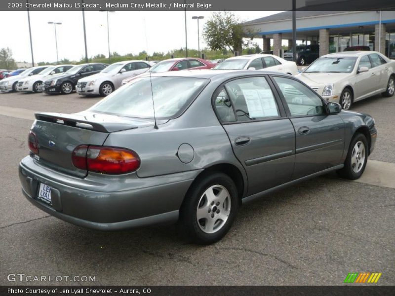 Medium Gray Metallic / Neutral Beige 2003 Chevrolet Malibu LS Sedan