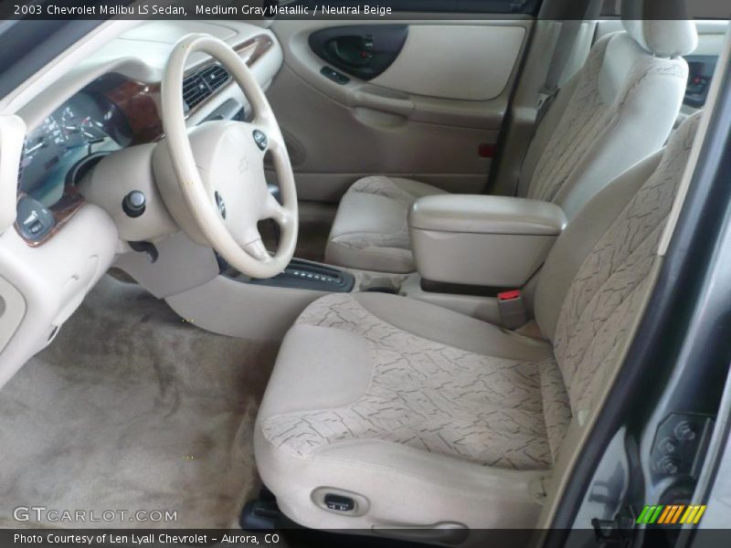 Medium Gray Metallic / Neutral Beige 2003 Chevrolet Malibu LS Sedan