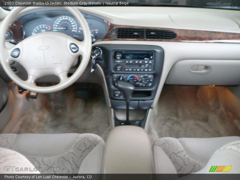 Medium Gray Metallic / Neutral Beige 2003 Chevrolet Malibu LS Sedan