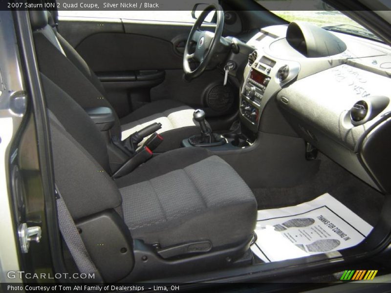 Silver Nickel / Black 2007 Saturn ION 2 Quad Coupe
