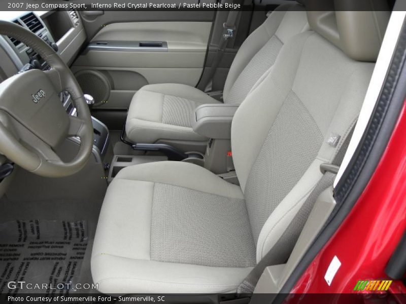 Inferno Red Crystal Pearlcoat / Pastel Pebble Beige 2007 Jeep Compass Sport