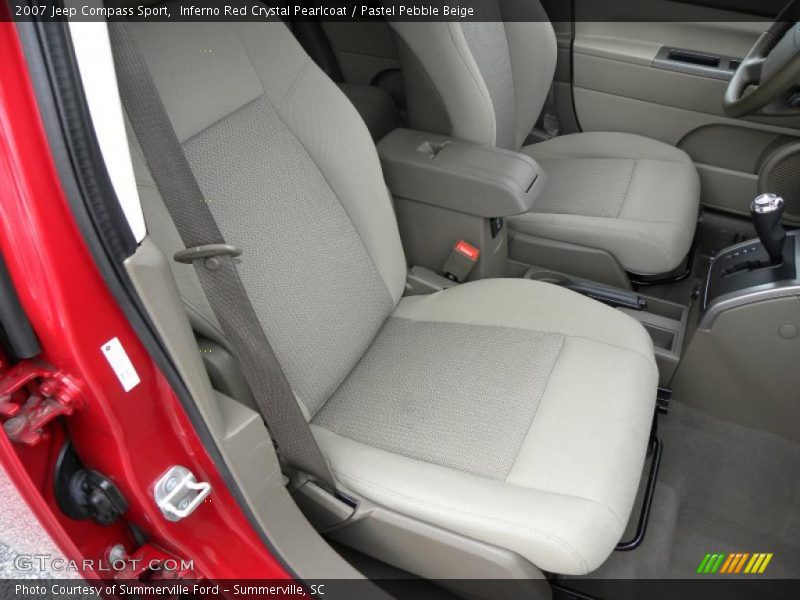 Inferno Red Crystal Pearlcoat / Pastel Pebble Beige 2007 Jeep Compass Sport