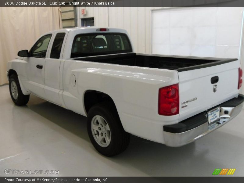 Bright White / Khaki Beige 2006 Dodge Dakota SLT Club Cab