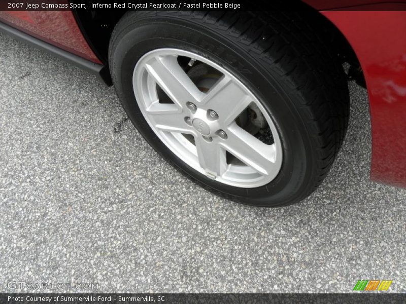 Inferno Red Crystal Pearlcoat / Pastel Pebble Beige 2007 Jeep Compass Sport