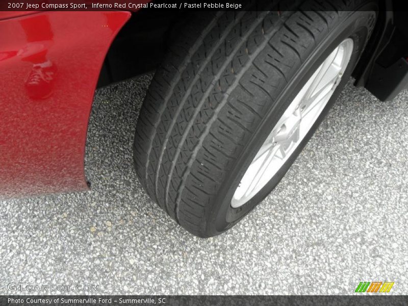Inferno Red Crystal Pearlcoat / Pastel Pebble Beige 2007 Jeep Compass Sport