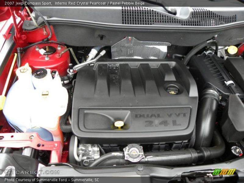 Inferno Red Crystal Pearlcoat / Pastel Pebble Beige 2007 Jeep Compass Sport