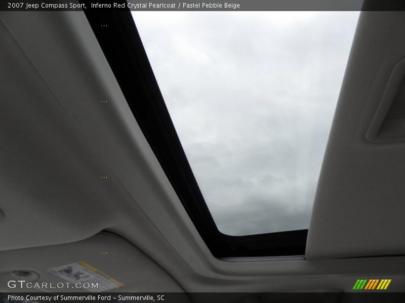 Inferno Red Crystal Pearlcoat / Pastel Pebble Beige 2007 Jeep Compass Sport
