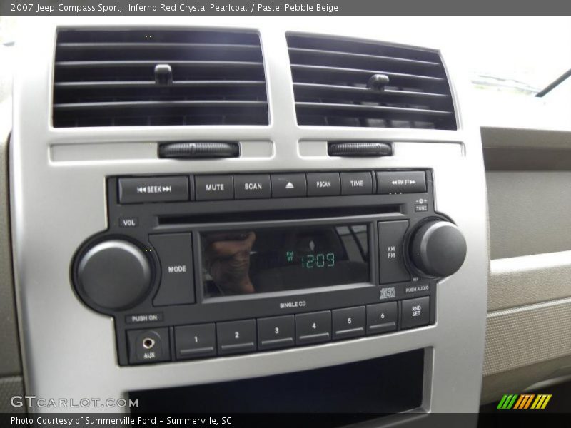 Inferno Red Crystal Pearlcoat / Pastel Pebble Beige 2007 Jeep Compass Sport
