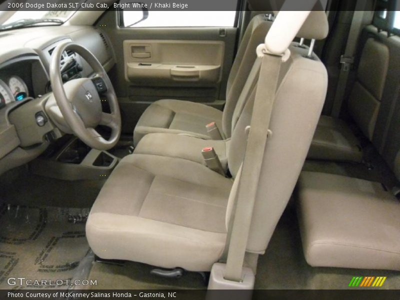 Bright White / Khaki Beige 2006 Dodge Dakota SLT Club Cab