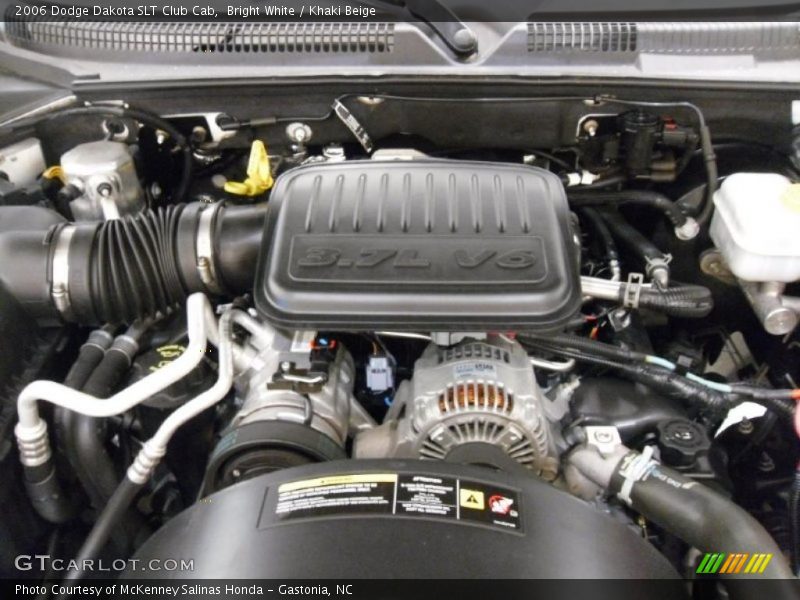 Bright White / Khaki Beige 2006 Dodge Dakota SLT Club Cab