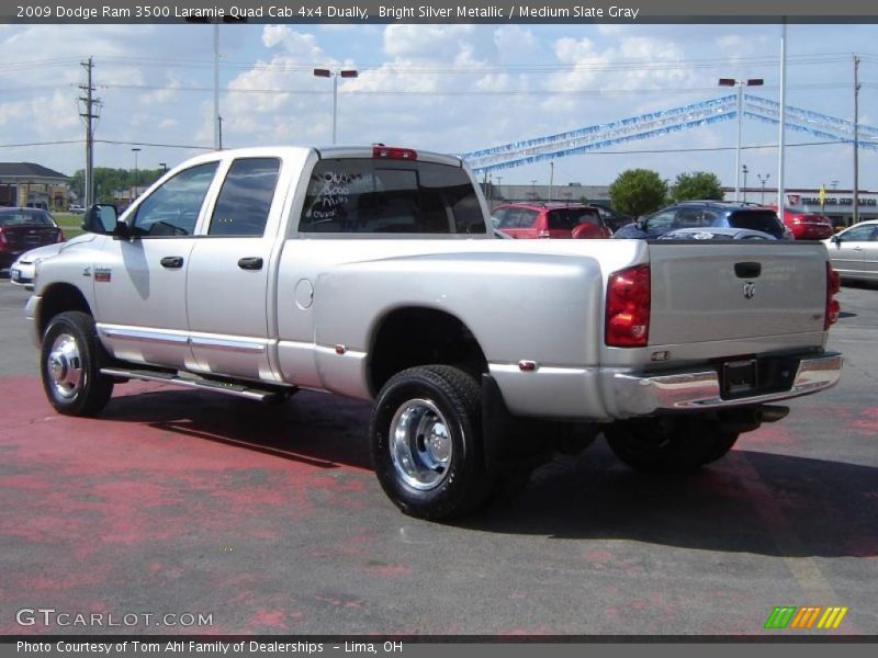 Bright Silver Metallic / Medium Slate Gray 2009 Dodge Ram 3500 Laramie Quad Cab 4x4 Dually