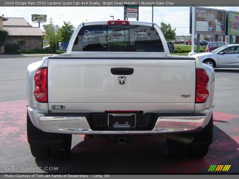 Bright Silver Metallic / Medium Slate Gray 2009 Dodge Ram 3500 Laramie Quad Cab 4x4 Dually