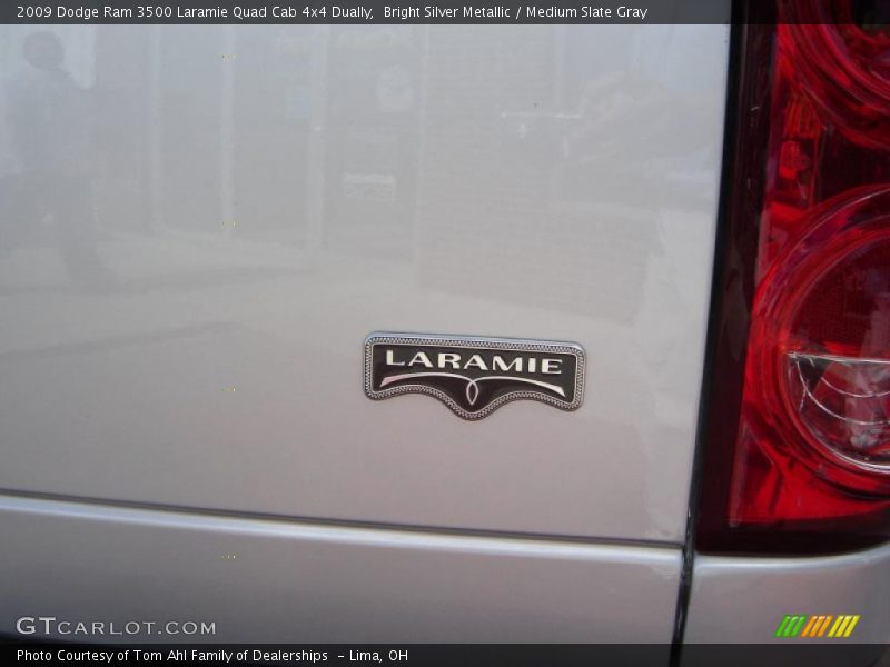 Bright Silver Metallic / Medium Slate Gray 2009 Dodge Ram 3500 Laramie Quad Cab 4x4 Dually