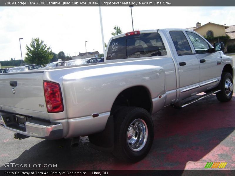 Bright Silver Metallic / Medium Slate Gray 2009 Dodge Ram 3500 Laramie Quad Cab 4x4 Dually