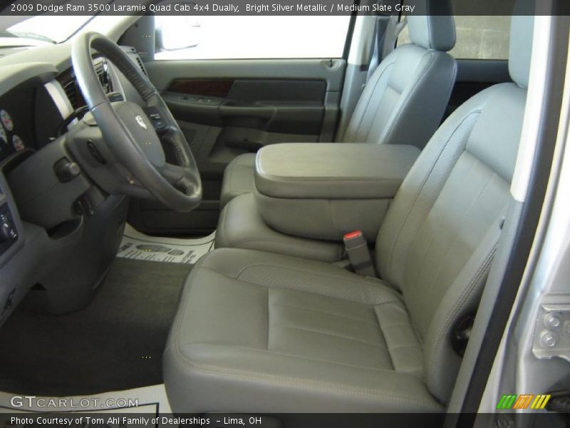 Bright Silver Metallic / Medium Slate Gray 2009 Dodge Ram 3500 Laramie Quad Cab 4x4 Dually
