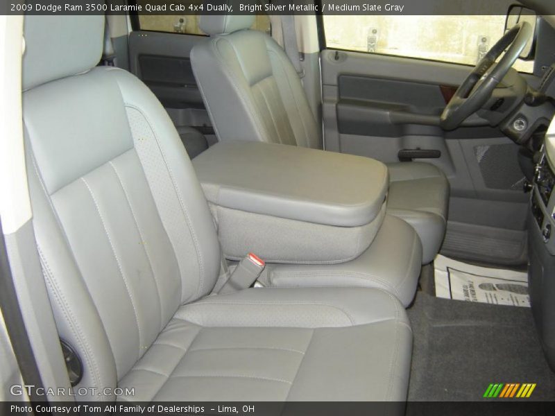 Bright Silver Metallic / Medium Slate Gray 2009 Dodge Ram 3500 Laramie Quad Cab 4x4 Dually