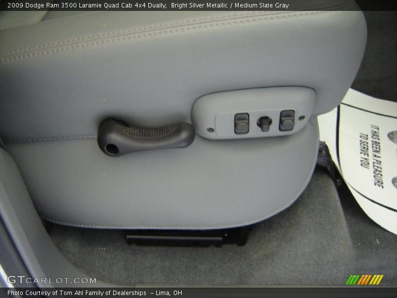 Bright Silver Metallic / Medium Slate Gray 2009 Dodge Ram 3500 Laramie Quad Cab 4x4 Dually