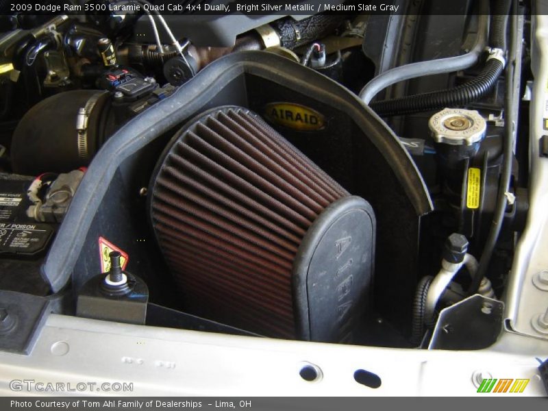 Bright Silver Metallic / Medium Slate Gray 2009 Dodge Ram 3500 Laramie Quad Cab 4x4 Dually