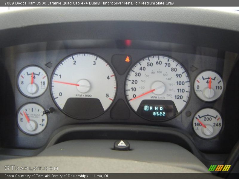 Bright Silver Metallic / Medium Slate Gray 2009 Dodge Ram 3500 Laramie Quad Cab 4x4 Dually