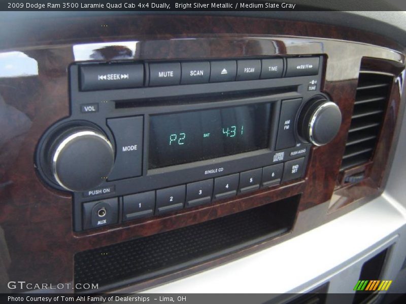 Bright Silver Metallic / Medium Slate Gray 2009 Dodge Ram 3500 Laramie Quad Cab 4x4 Dually