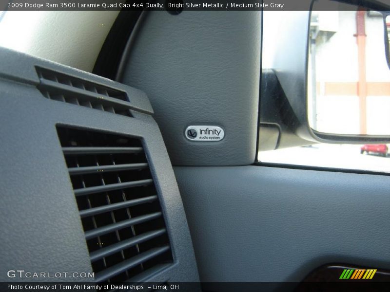 Bright Silver Metallic / Medium Slate Gray 2009 Dodge Ram 3500 Laramie Quad Cab 4x4 Dually