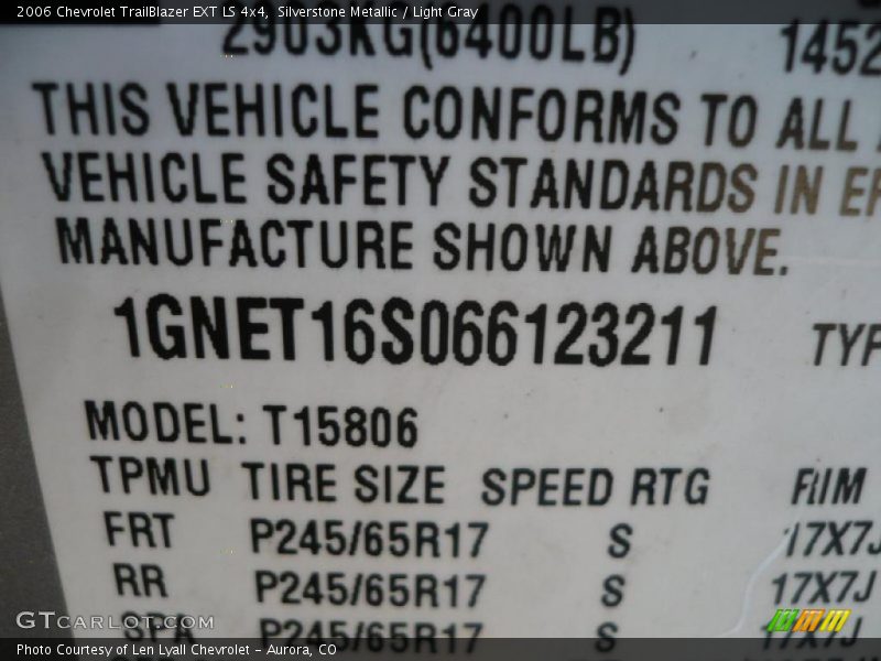 Silverstone Metallic / Light Gray 2006 Chevrolet TrailBlazer EXT LS 4x4