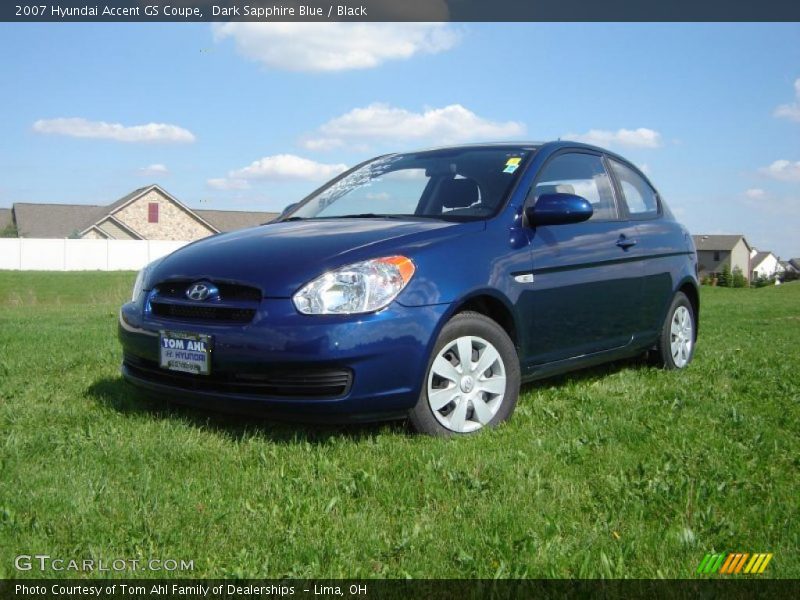 Dark Sapphire Blue / Black 2007 Hyundai Accent GS Coupe
