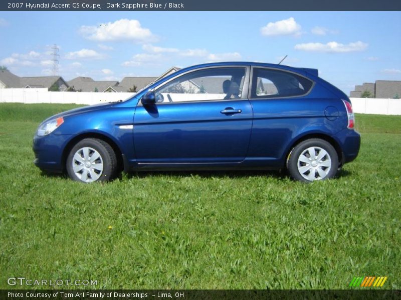 Dark Sapphire Blue / Black 2007 Hyundai Accent GS Coupe