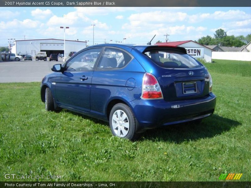 Dark Sapphire Blue / Black 2007 Hyundai Accent GS Coupe
