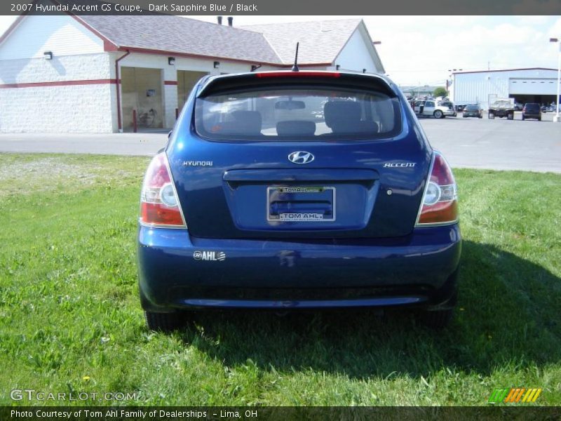 Dark Sapphire Blue / Black 2007 Hyundai Accent GS Coupe