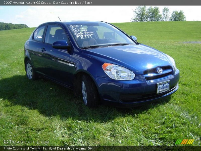 Dark Sapphire Blue / Black 2007 Hyundai Accent GS Coupe