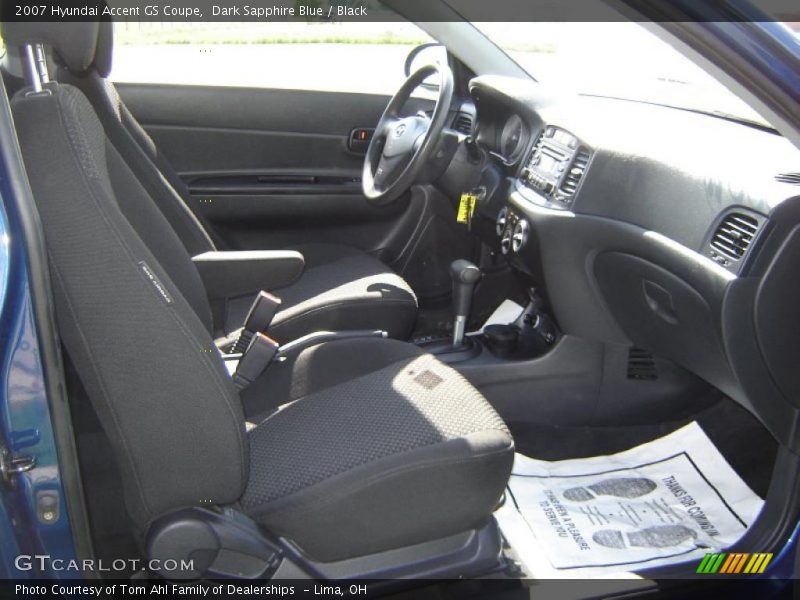 Dark Sapphire Blue / Black 2007 Hyundai Accent GS Coupe