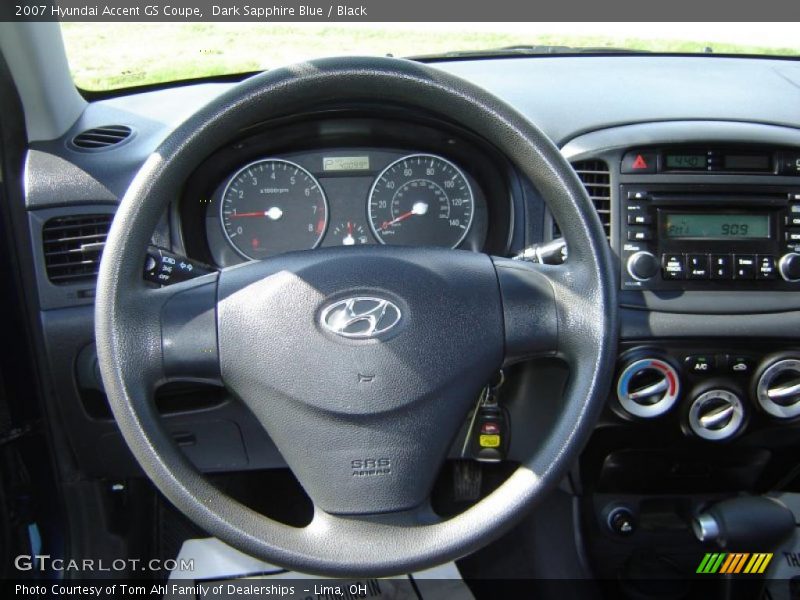 Dark Sapphire Blue / Black 2007 Hyundai Accent GS Coupe