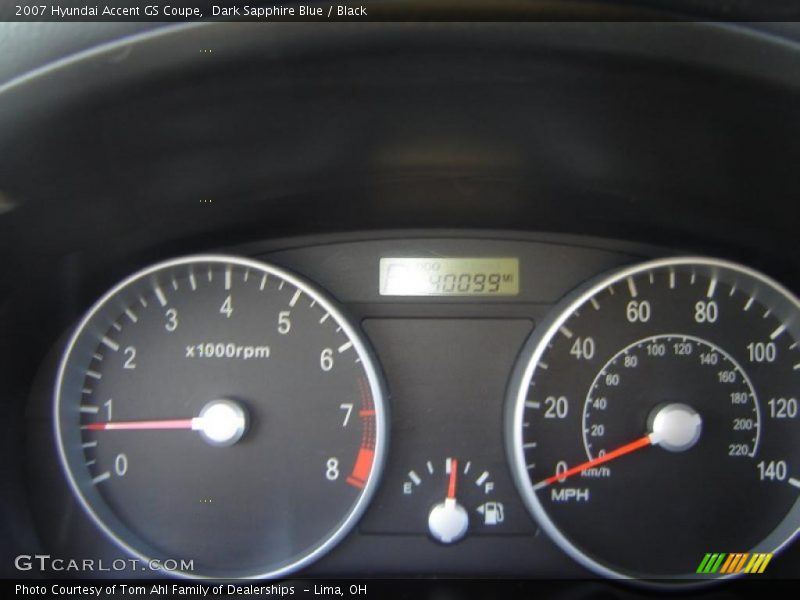 Dark Sapphire Blue / Black 2007 Hyundai Accent GS Coupe