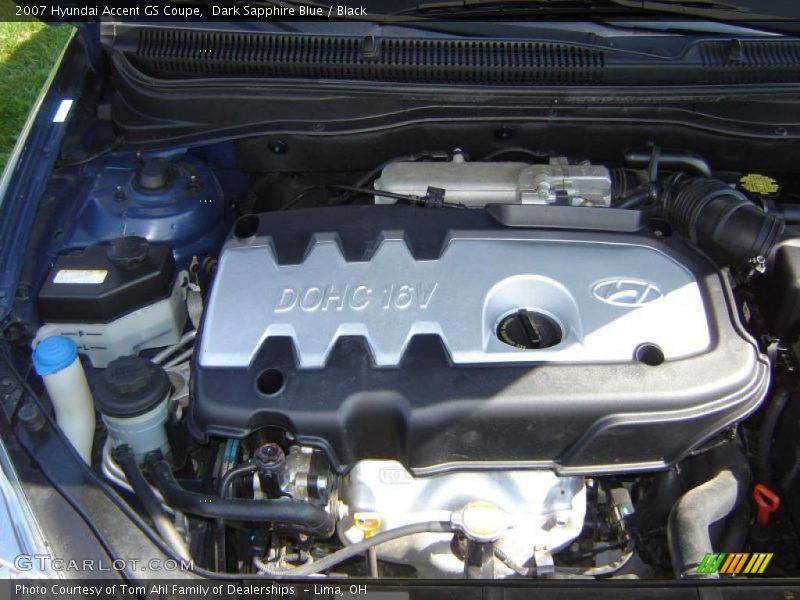 Dark Sapphire Blue / Black 2007 Hyundai Accent GS Coupe