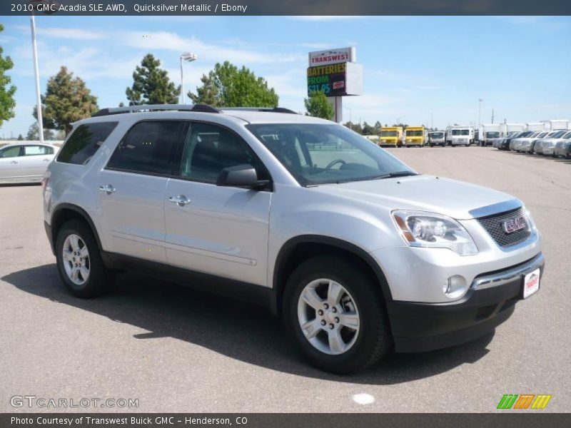 Quicksilver Metallic / Ebony 2010 GMC Acadia SLE AWD