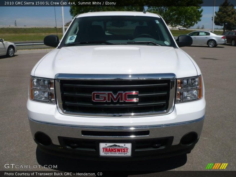Summit White / Ebony 2010 GMC Sierra 1500 SL Crew Cab 4x4