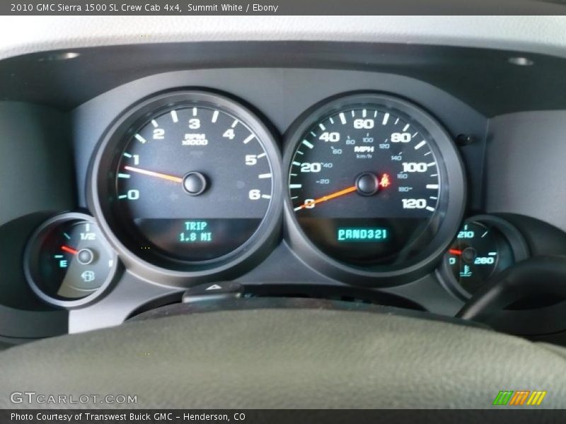 Summit White / Ebony 2010 GMC Sierra 1500 SL Crew Cab 4x4
