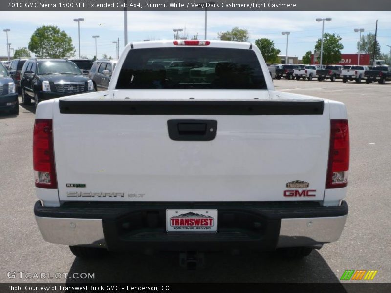 Summit White / Very Dark Cashmere/Light Cashmere 2010 GMC Sierra 1500 SLT Extended Cab 4x4